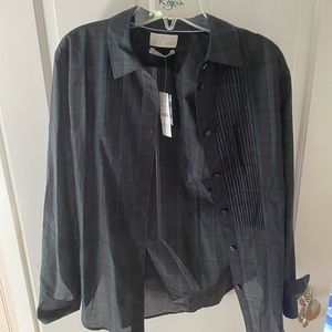 J Crew NWT size 8 plaid button up top